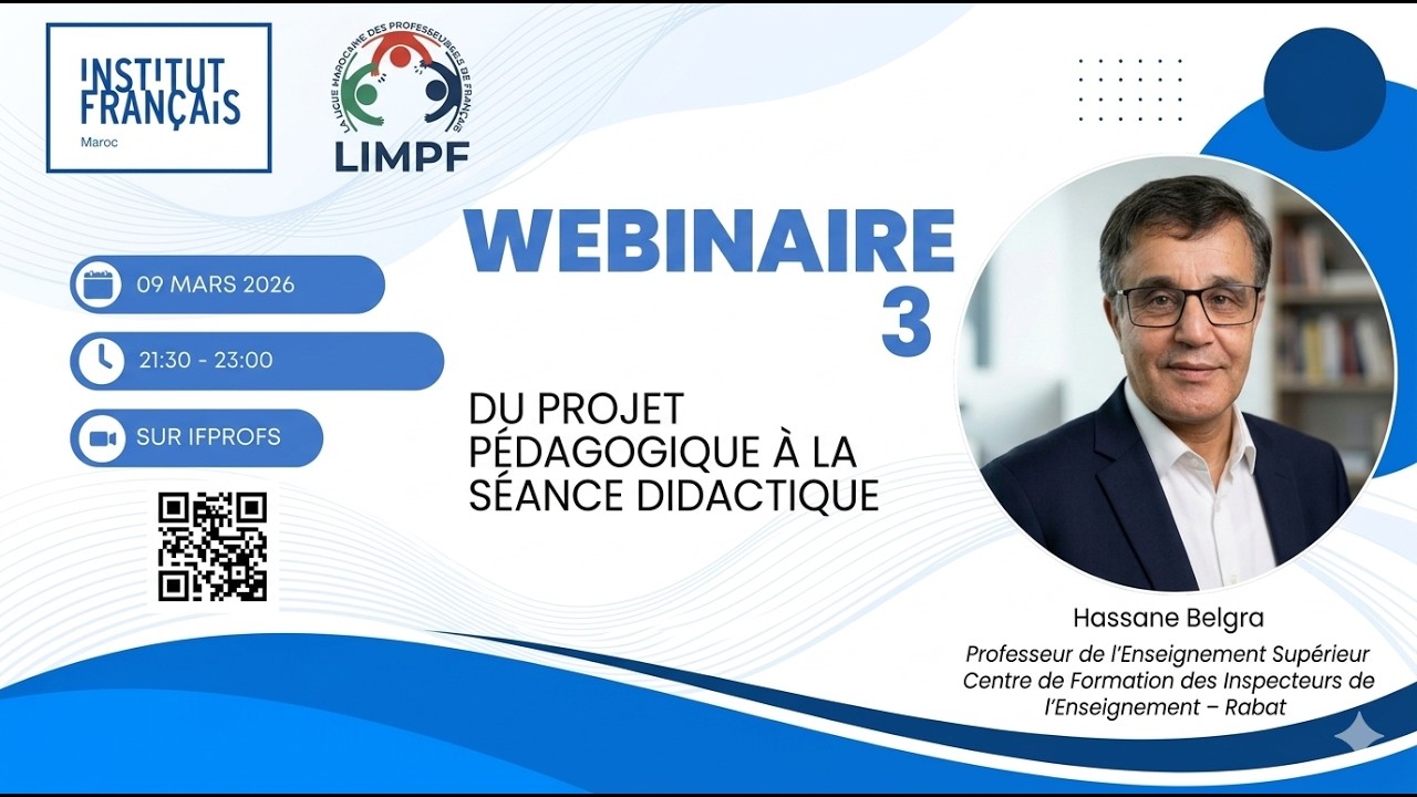 Du projet pédagogique à la séance didactique | Webinaire LIMPF avec Hassane Belgra