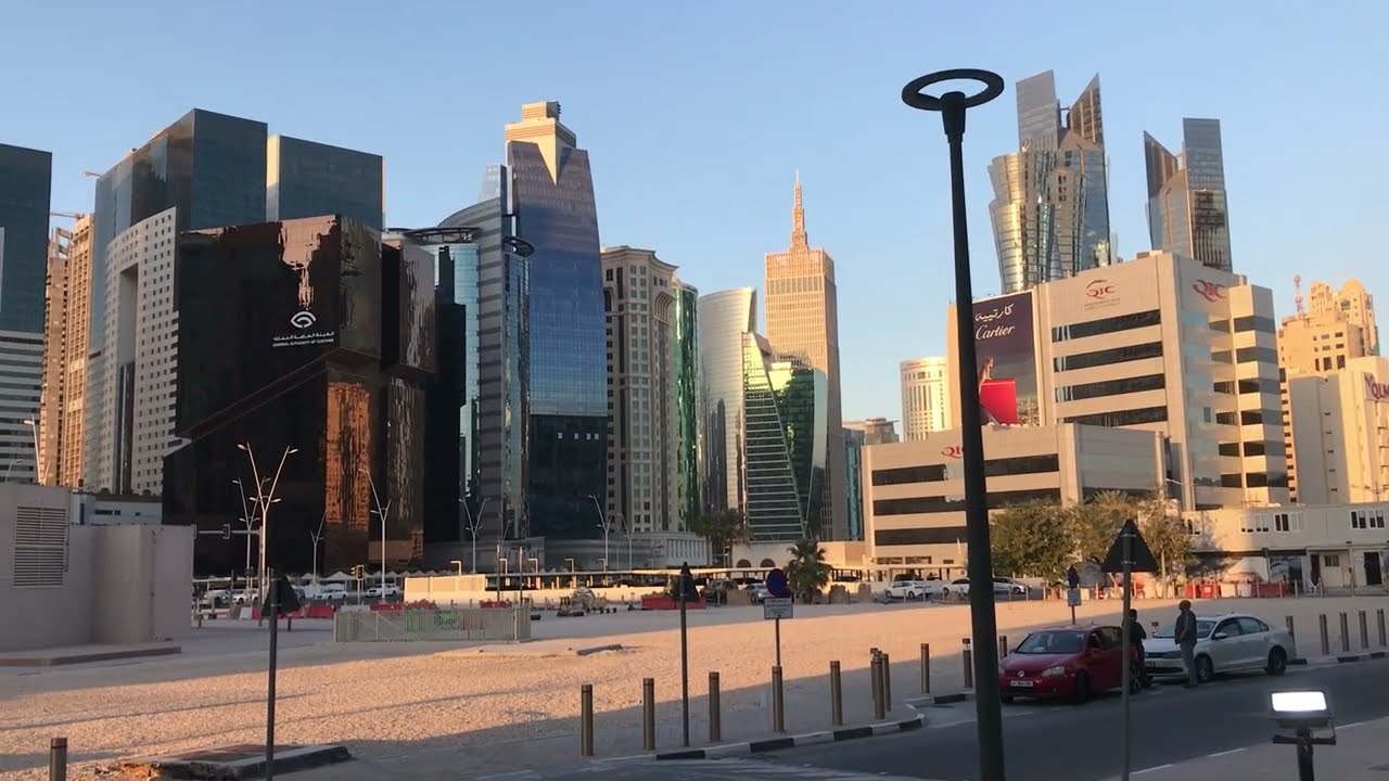 4K WALKING TOUR   WEST BAY   DOHA QATAR