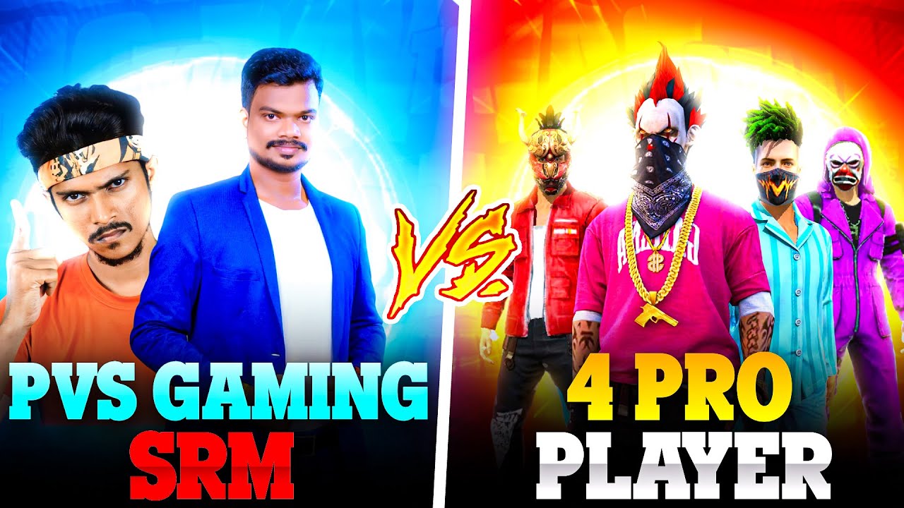 💥PVS GAMING & SRM VS 4 WORLD PRO PLAYERS || 2 VS 4 MOST KILLS CHALLENGE😡||Free&nbsp;Fire&nbsp;India