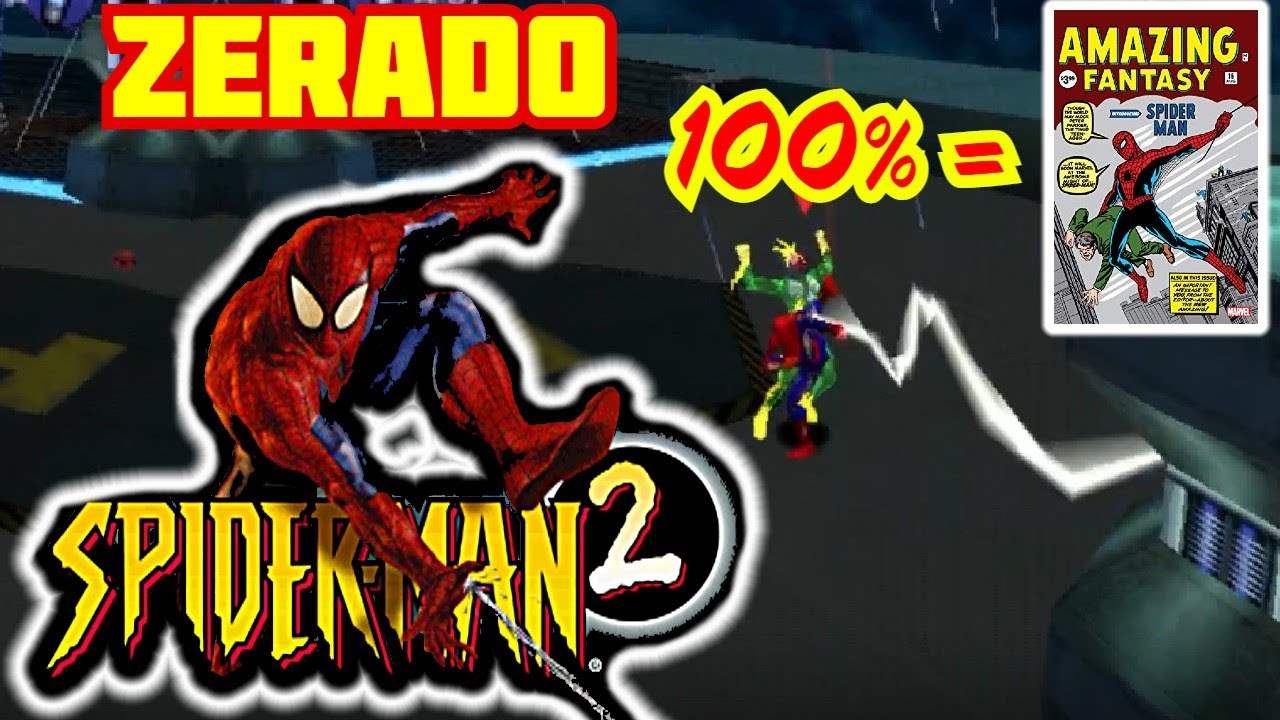 Spiderman 2 Enter Electro do PS1 - ZERADO -  Com Todas as HQs! All 32 Comics !