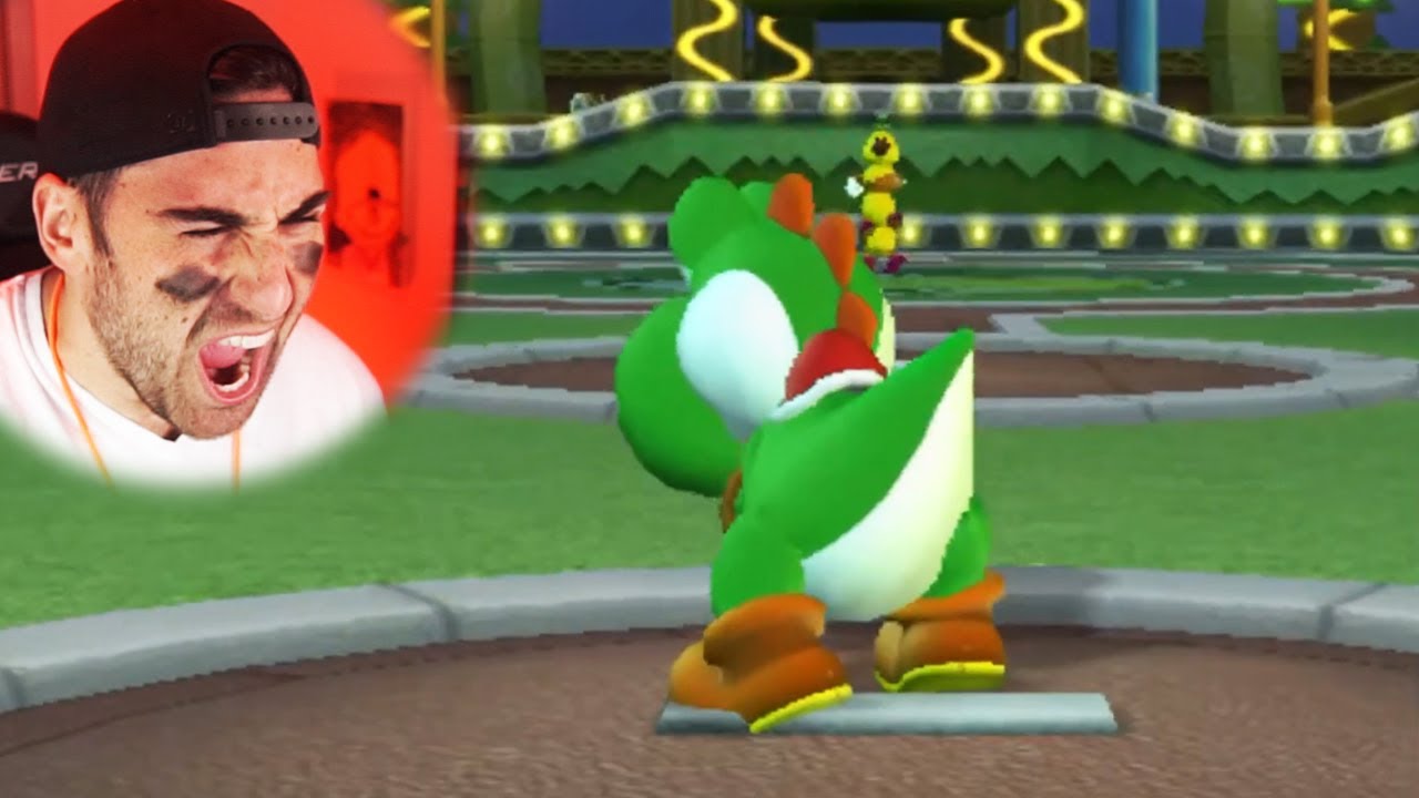 I play yoshi in mario super sluggers and he completely disrespects me...