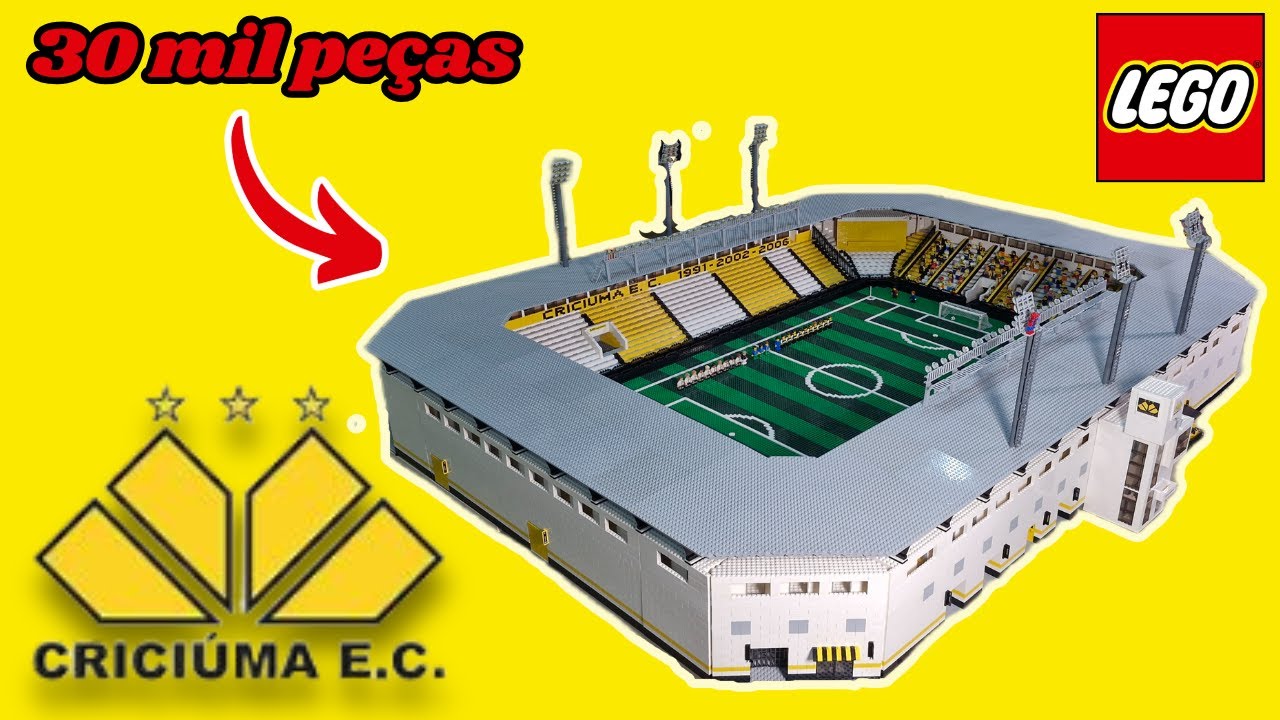 Eu fiz um estádio de futebol com peças de LEGO!!!! (Criciúma E. C.)
