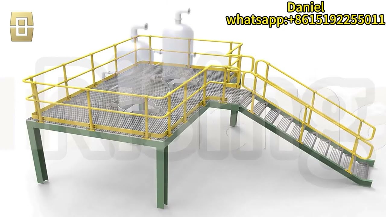 steel grating platform installation #steelgrating #steelgratingplatform