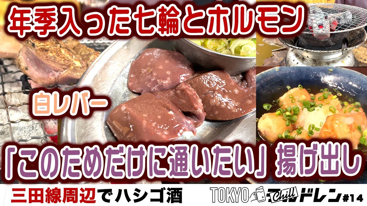 【TOKYOチルドレン#14】過去一番旨いホルモン！？年季を感じる七輪の店　まじで絶品の「〇〇の揚出し」～三田・水道橋で昼呑み～