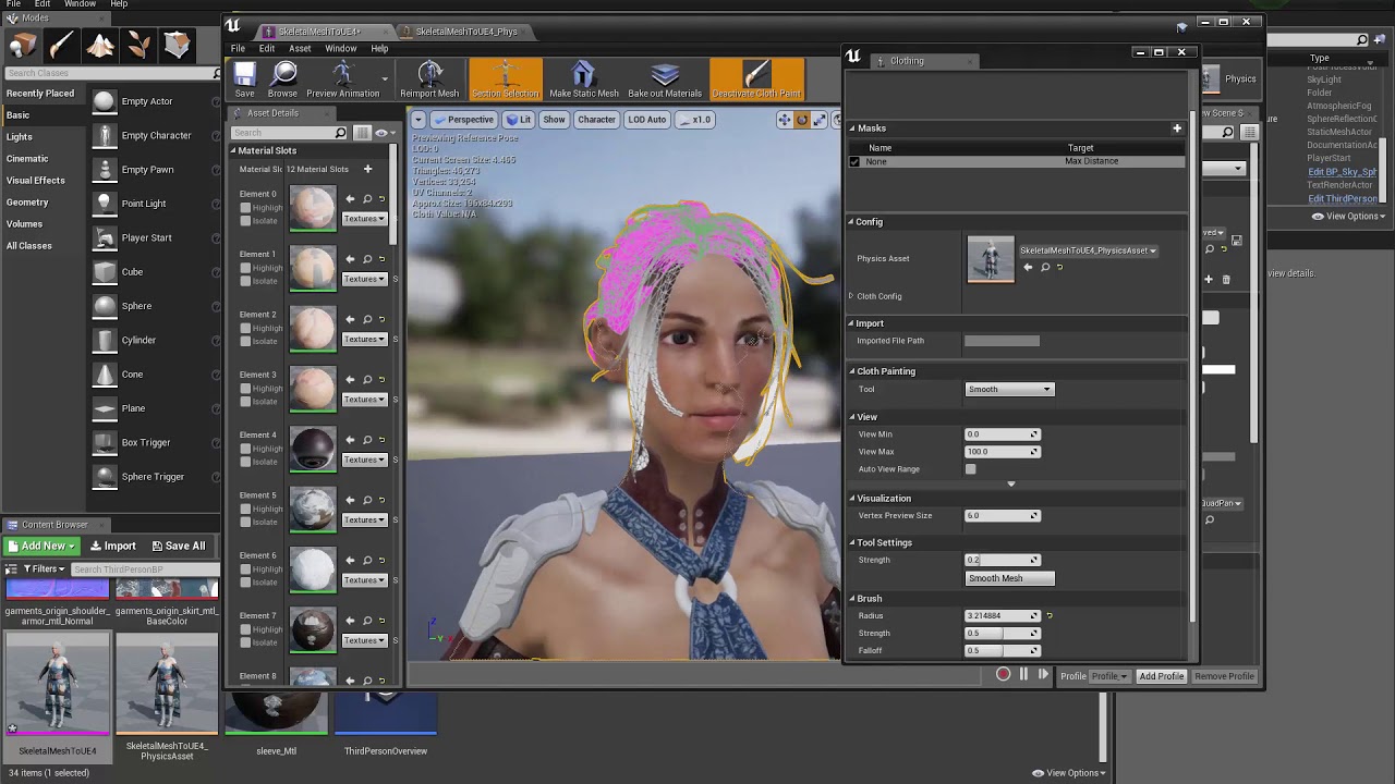 86 Cloth Sim UE4 02 Setup