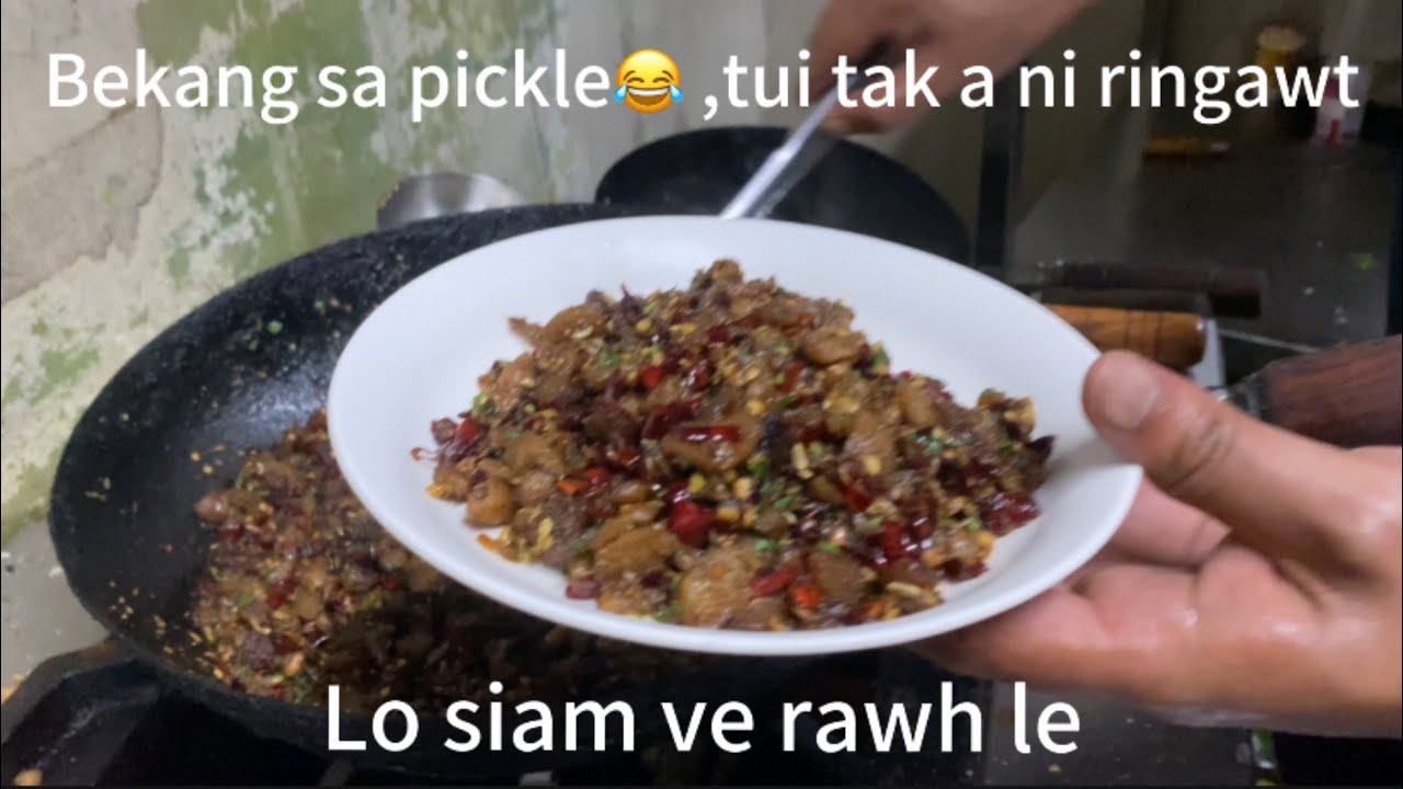 Nutrela pickle tui leh awlsam deuh a siam dan/soya chunks pickle