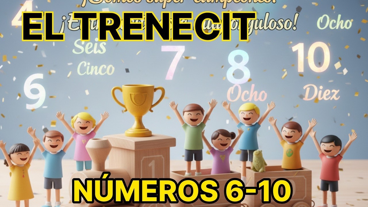 🚂 Aprende los Números 6-10 con el Trenecito | Canción Infantil Educativa en Español