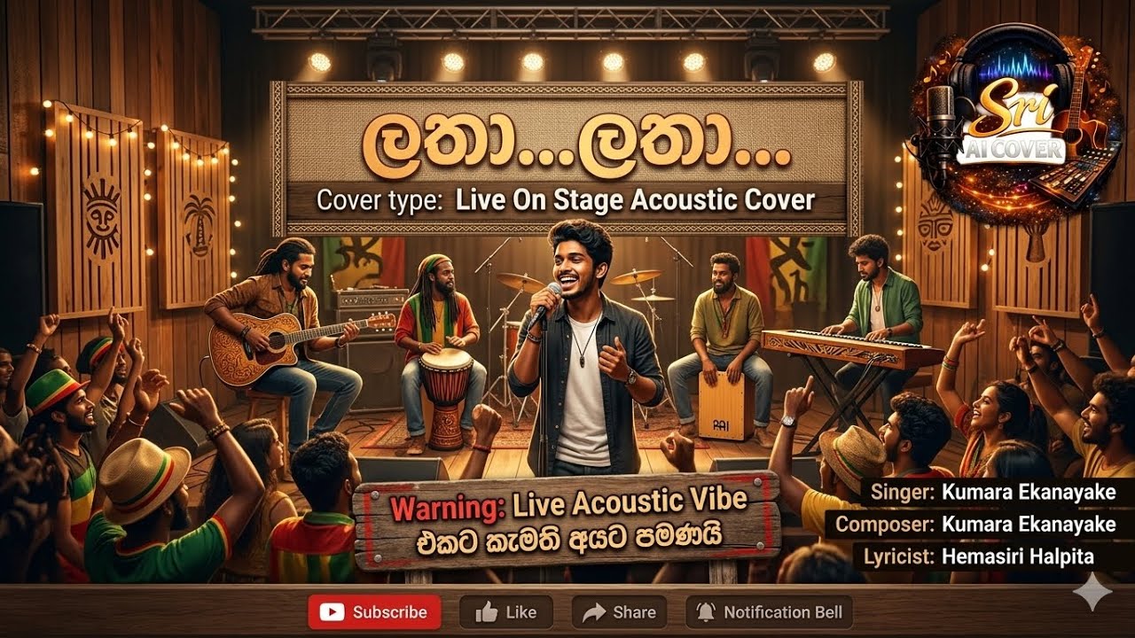 ලතා...ලතා... (Latha Latha) - Live On Stage Acoustic Cover | Kumara Ekanayake | Sri AI Cover