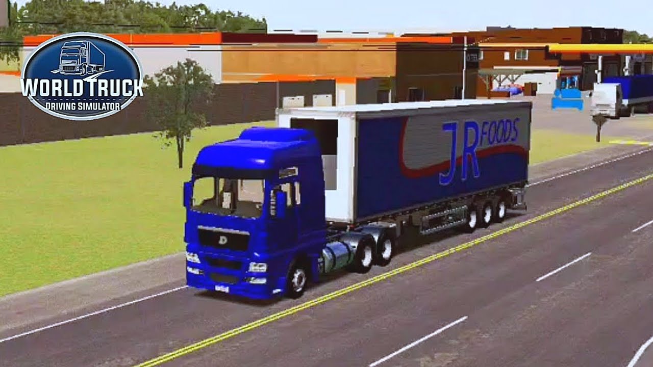 World Truck Driving Simulator - MAN TGX on his first cargo delivery