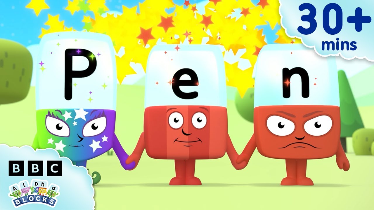 Spelling Cartoons For Kids | ABCDE | Learn to Read and Spell | Alphablocks