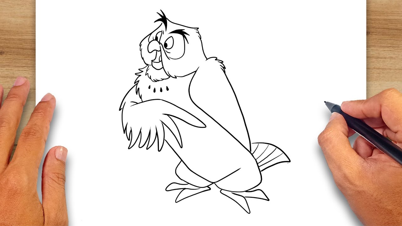 How to draw Owl from Winnie The Pooh