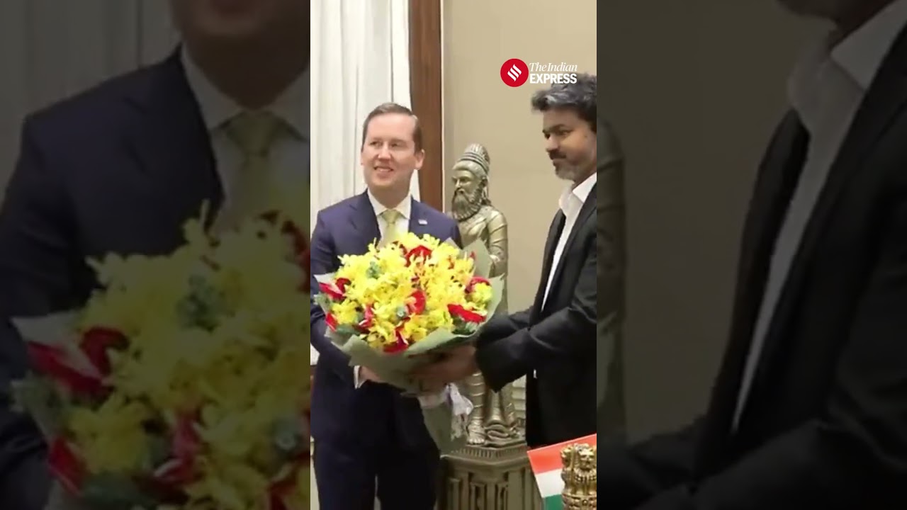 US Ambassador to India Sergio Gor Meets Tamil Nadu CM C Joseph Vijay in Chennai