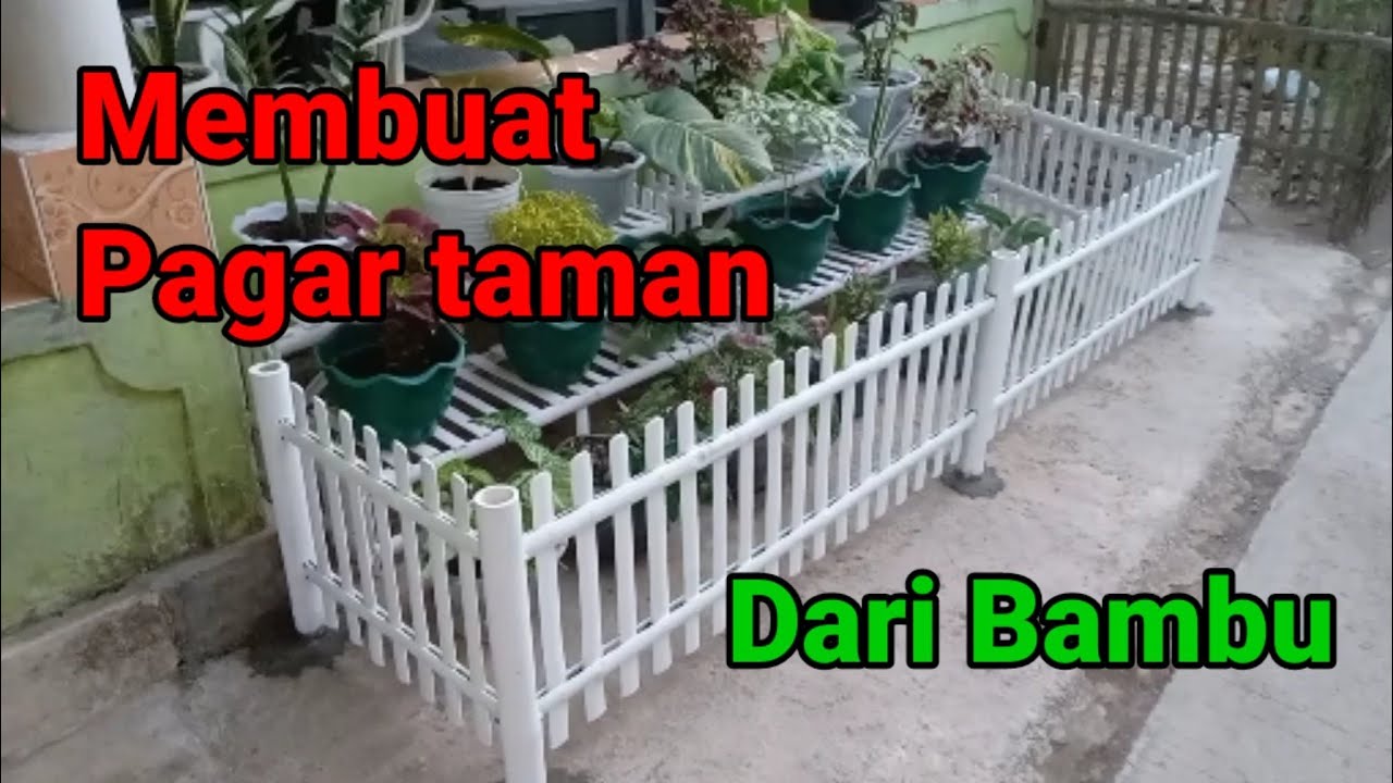 pagar taman dari bambu | pagar untuk tanaman hias
