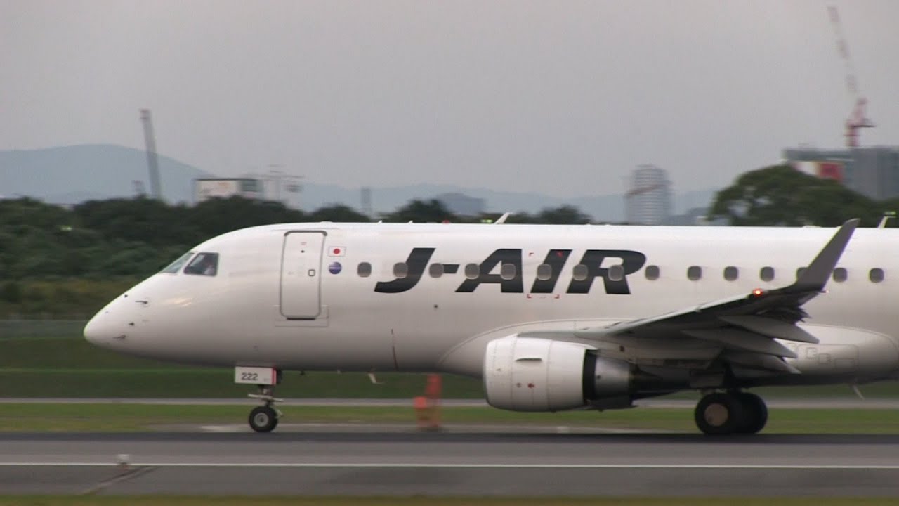 伊丹空港 J-AIR エンブラエル170 JA222J 飛行機 離陸 スカイランド原田 2014年10月11日