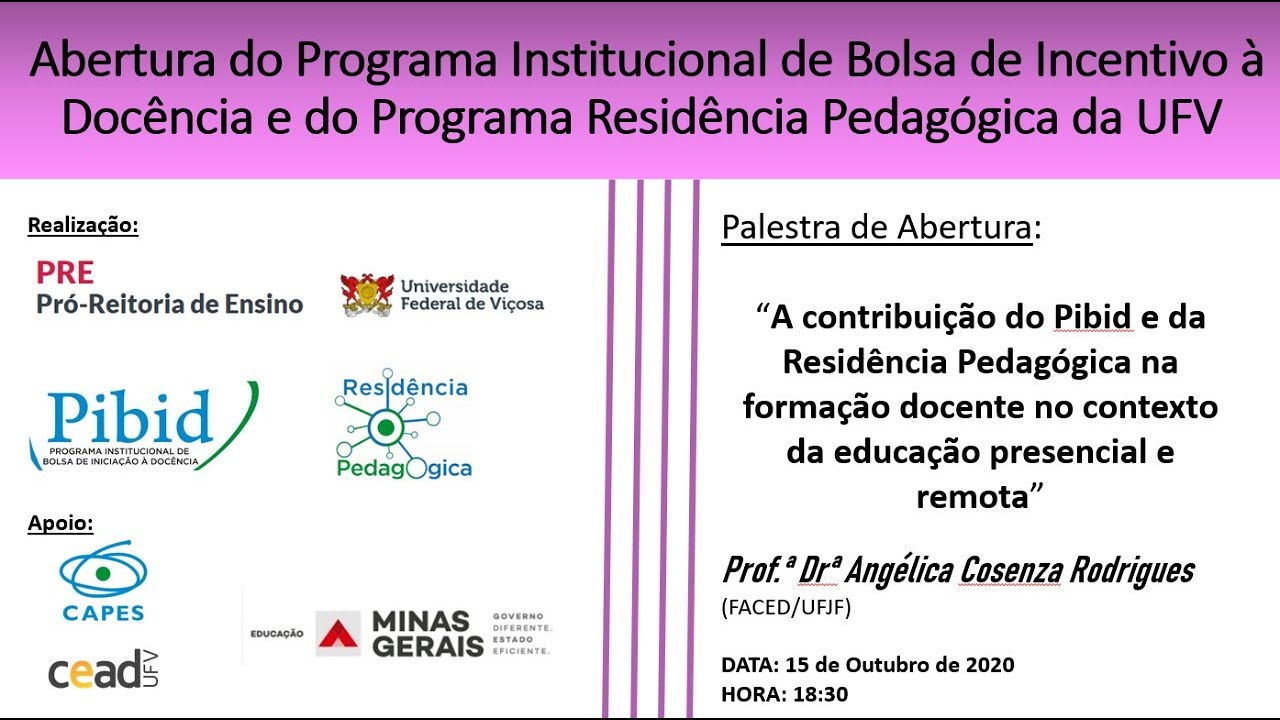 Abertura do PIBID e do Programa de Residência Pedagógica da UFV