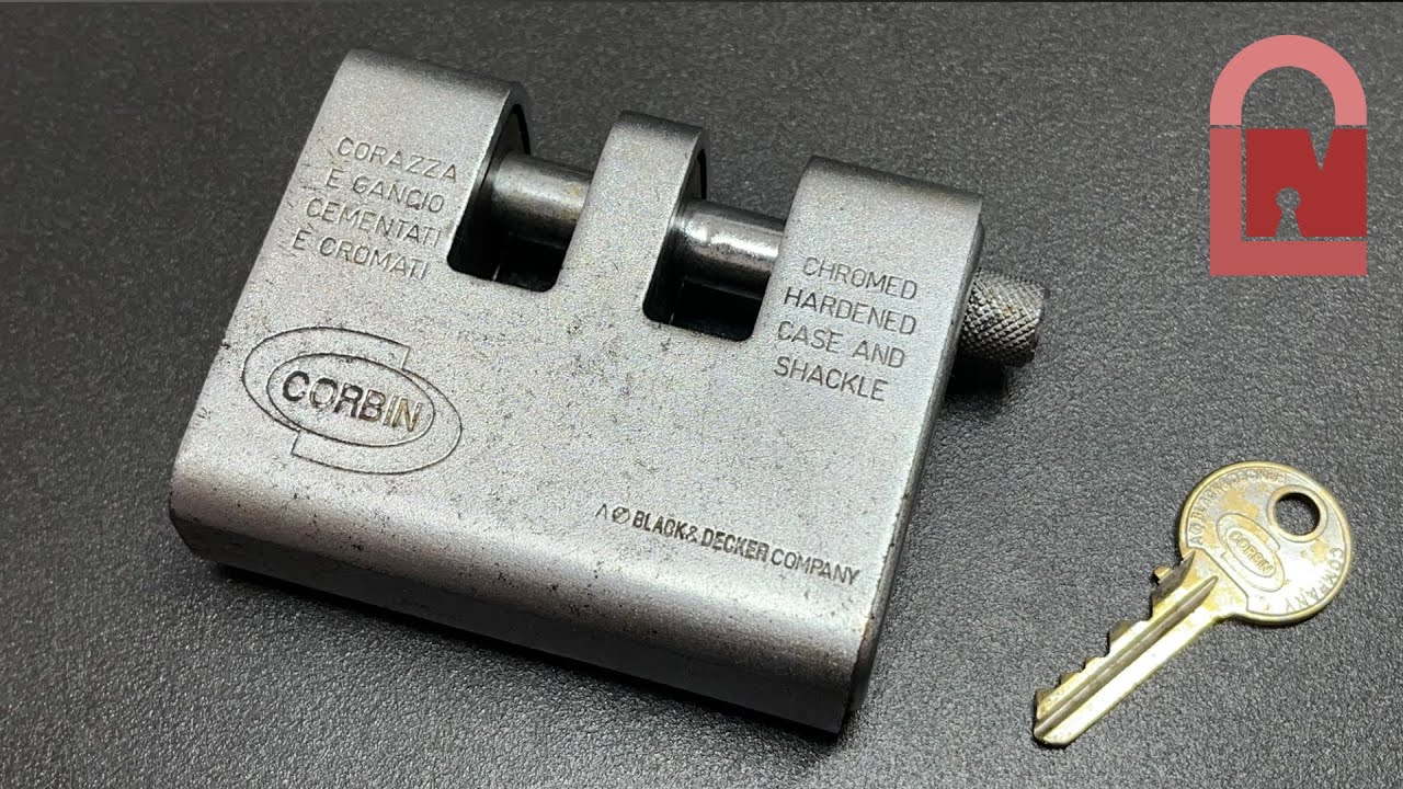 Big Heavy Corbin Double Chain Link Padlock Picked