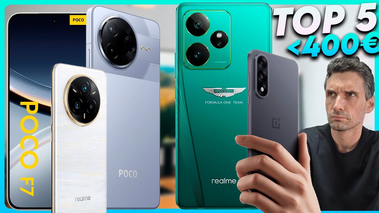 Los 5 MEJORES SMARTPHONES del 2025 por 400&euro; &iexcl;Casi GAMA ALTA!
