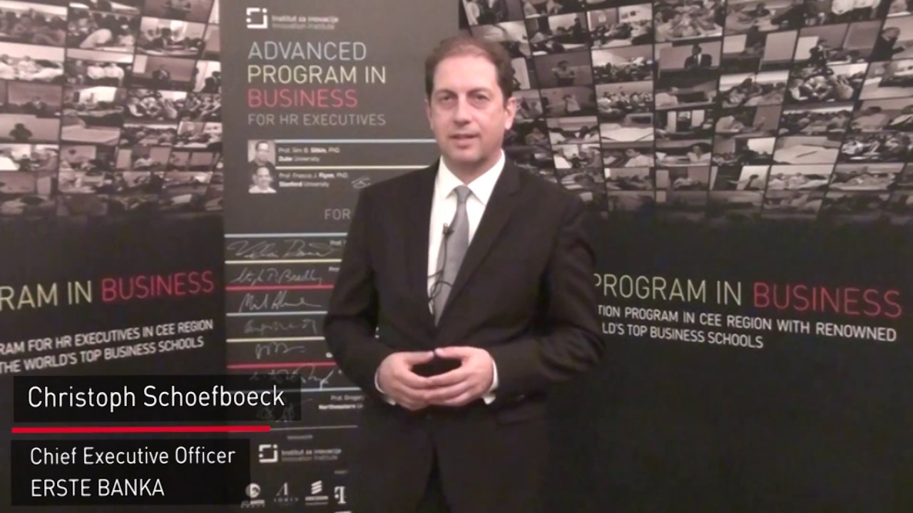 Advanced Program in Business - Christoph Schoefboeck, CEO -Erste&Steiermärkische Bank, Croatia