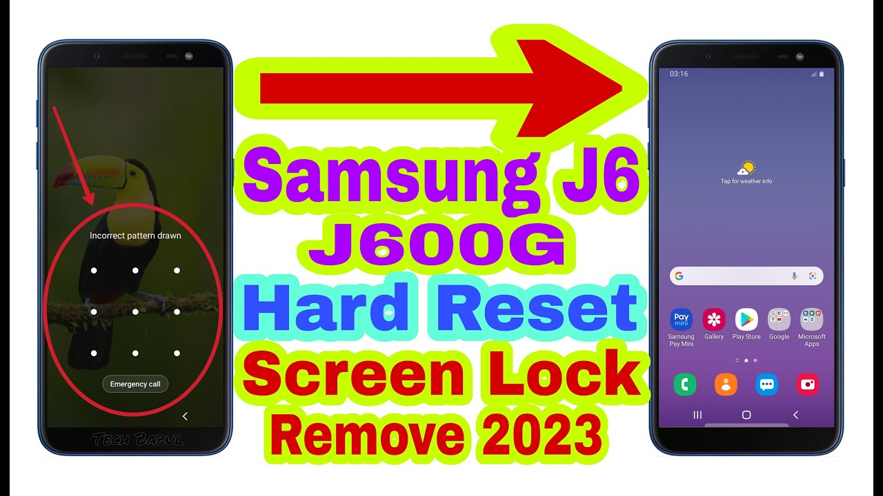 Samsung J6 (J600G) Screen Lock Remove/Hard Reset 2023 || Unlock Pattern/Pin/Password 100% Working
