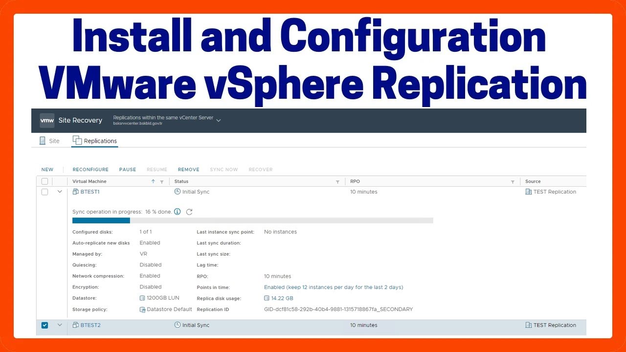 Install and Configuration VMware vSphere Replication
