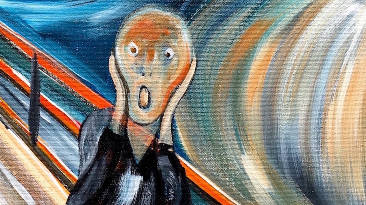 How to paint THE SCREAM by EVARD MUNCH BEGINNER Acrylic tutorial | TheArtSherpa