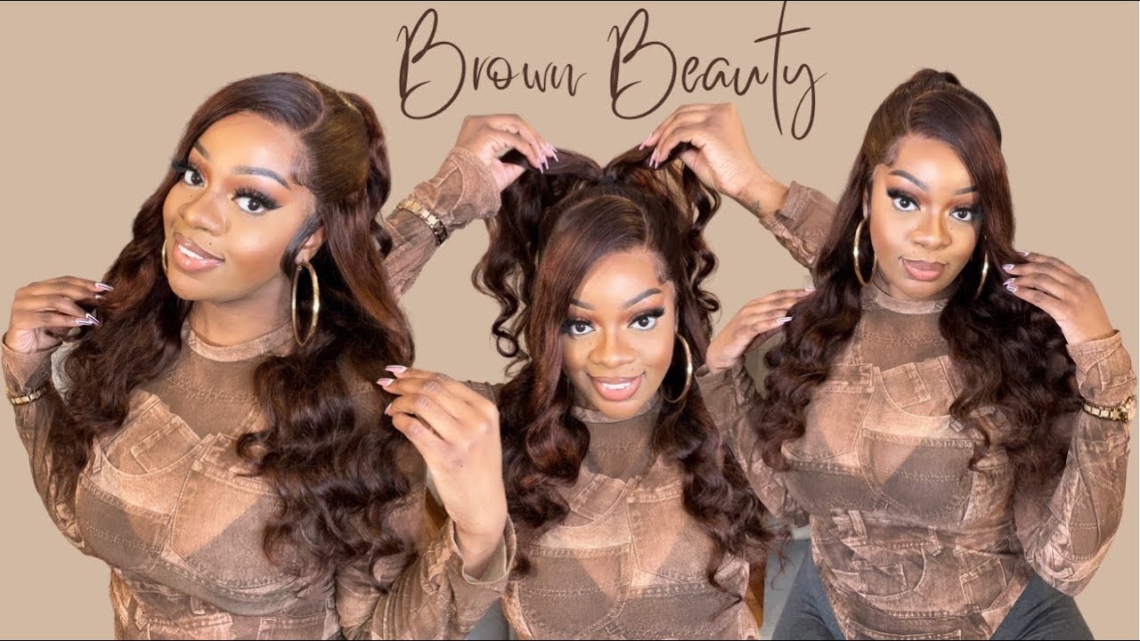 😍BROWN BEAUTY | 🍫Chocolate Brown Pre-Colored Body Wave Lace Front Wig | Tinashe Hair | iamSimoneC