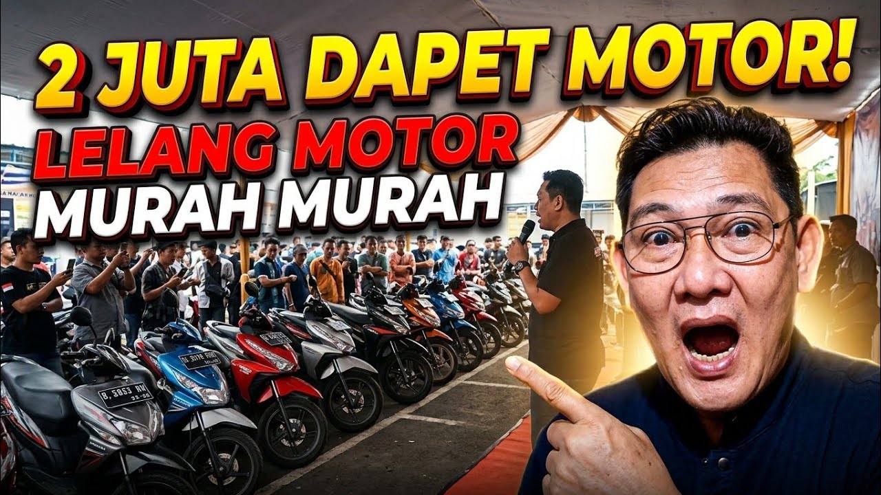 2 JUTA DAPET MOTOR BÈKAS !! LELANG MOTOR SEKEN TERBESAR JAKARTA | 1004  MOTOR DI LELANG | IDE USAHA!
