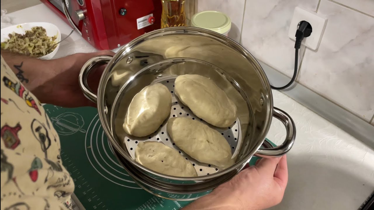 Пян-се ( корейские паровые пирожки из дрожжевого теста)