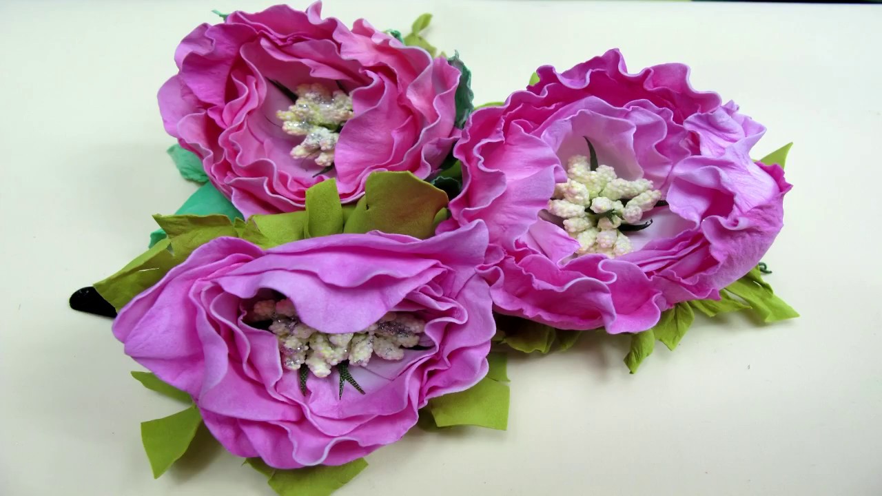 Flores de Foamiran  / Foamiran flowers / Scrap para principiantes