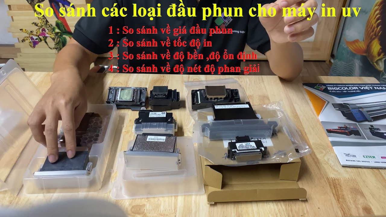 Tìm hiểu các loại đầu phun sử dụng cho MÁY IN UV