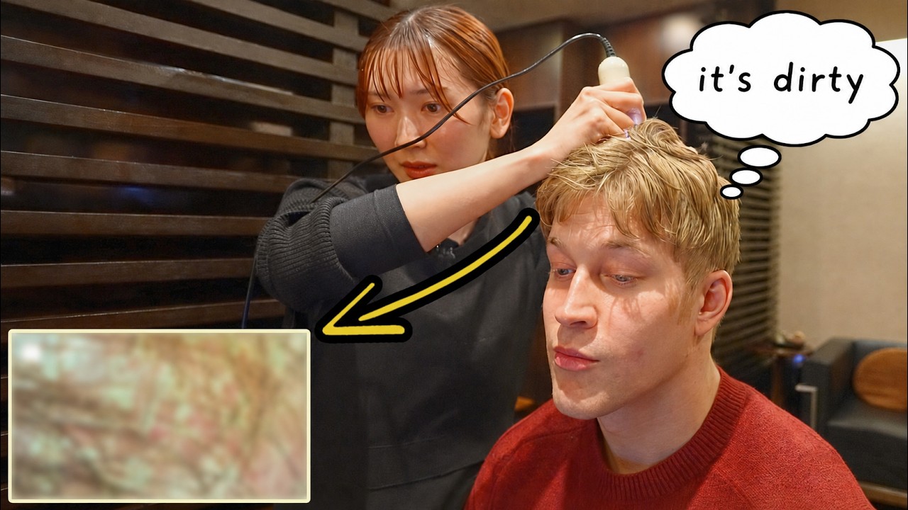 🔬(ASMR) They Examined My Scalp Under a Microscope First... Then the Head Spa Began
