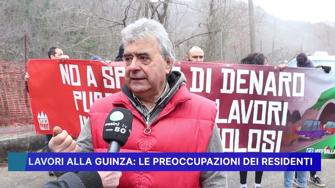 LAVORI ALLA GUINZA: LE PREOCCUPAZIONI DEI RESIDENTI