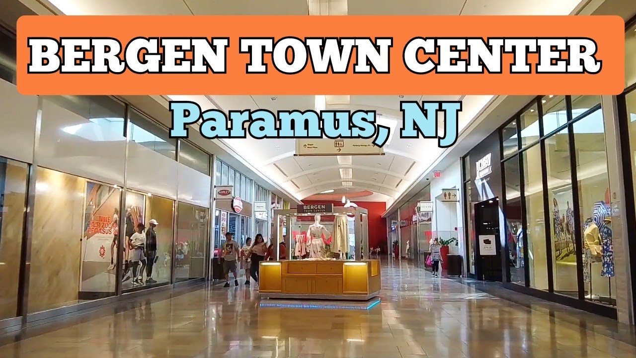 Walk tour inside Bergen Town Center in Paramus, New Jersey, USA