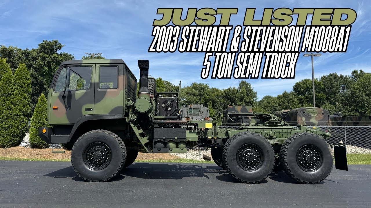 Military Truck For Sale: 2003 Stewart & Stevenson M1088A1 5 Ton 6x6 Semi Tractor!