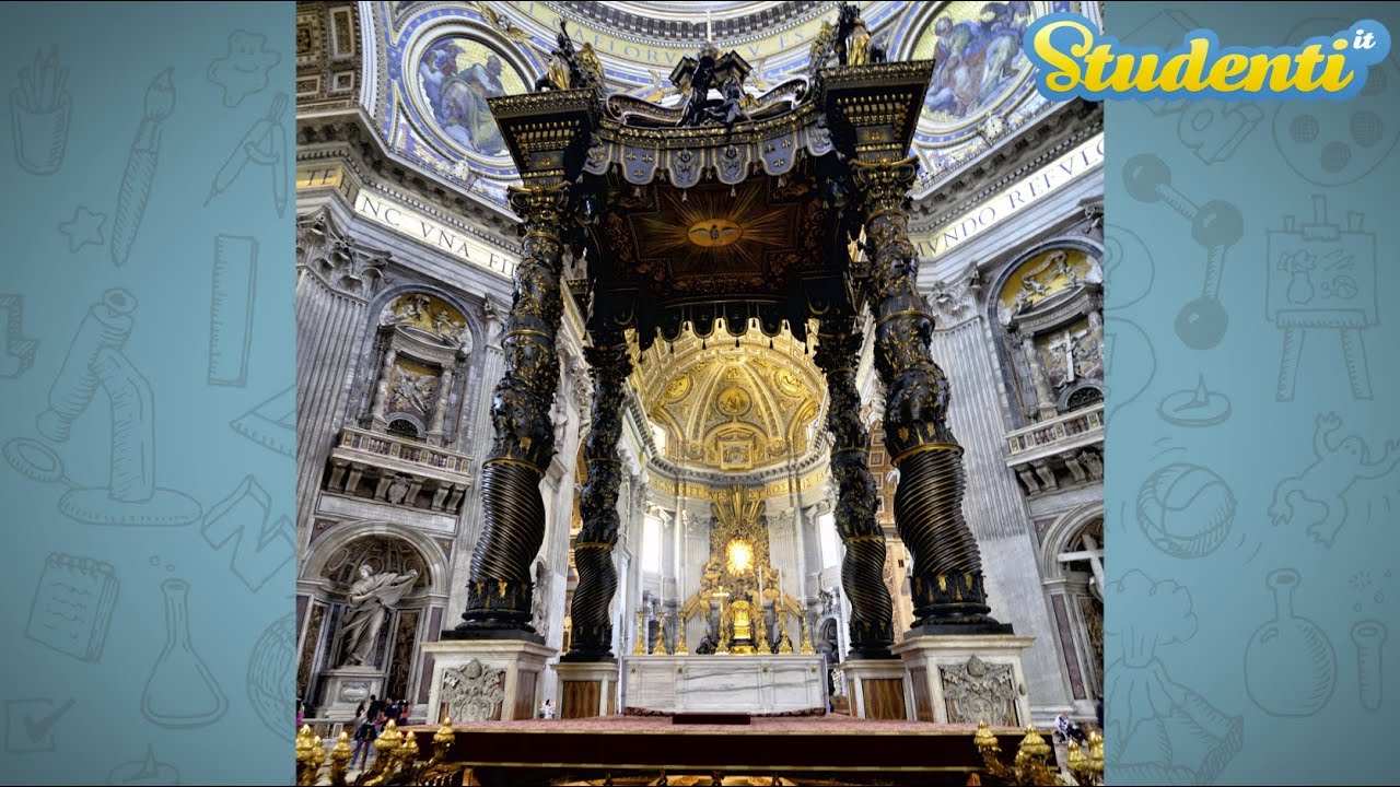 Arte - Il Baldacchino di Gian Lorenzo Bernini nella Basilica di San Pietro in Vaticano