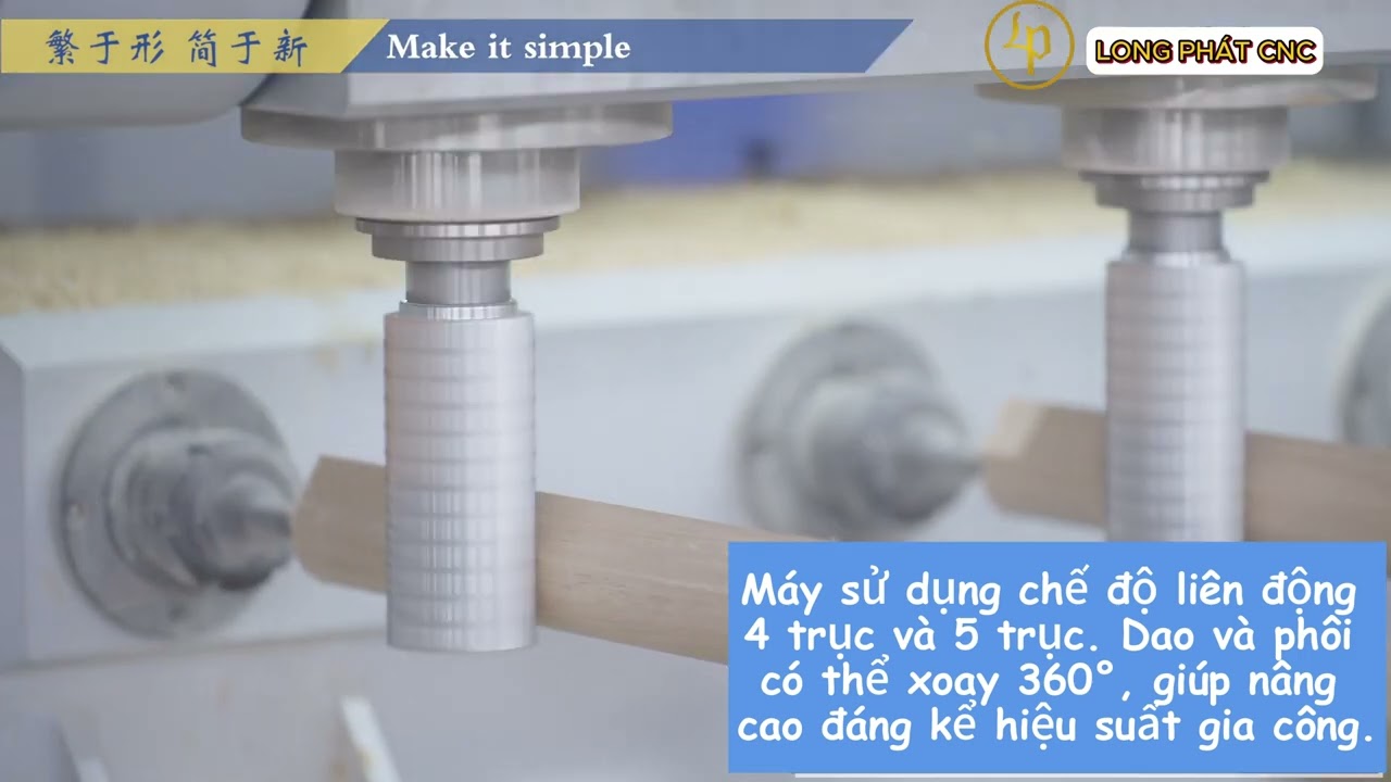 MÁY PHAY CHÂN GHẾ 4 X 4 - 2 BÀN LÀM VIỆC | LONG PHÁT CNC