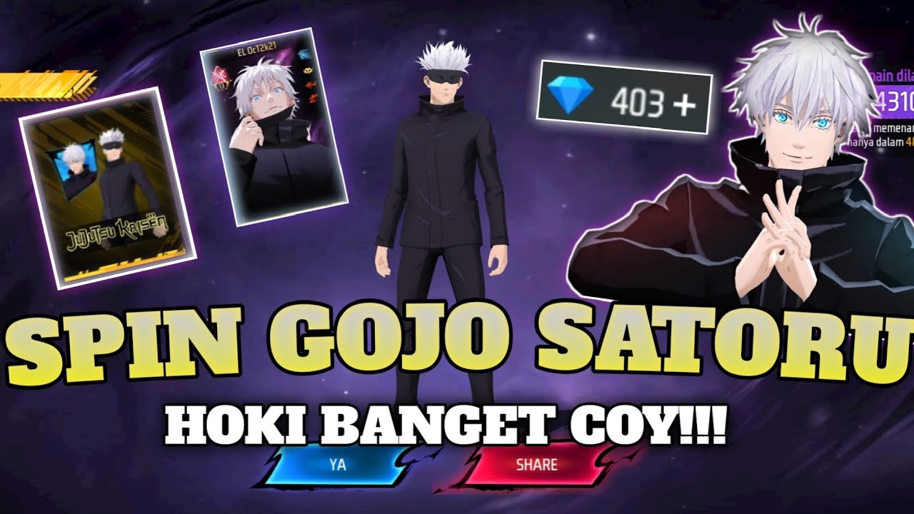 CUMAN HABIS 400 DM !! Hoki Banget spin Bundle Gojo Satoru FF x JJK / Spin Gojo Ascesion Terbaru