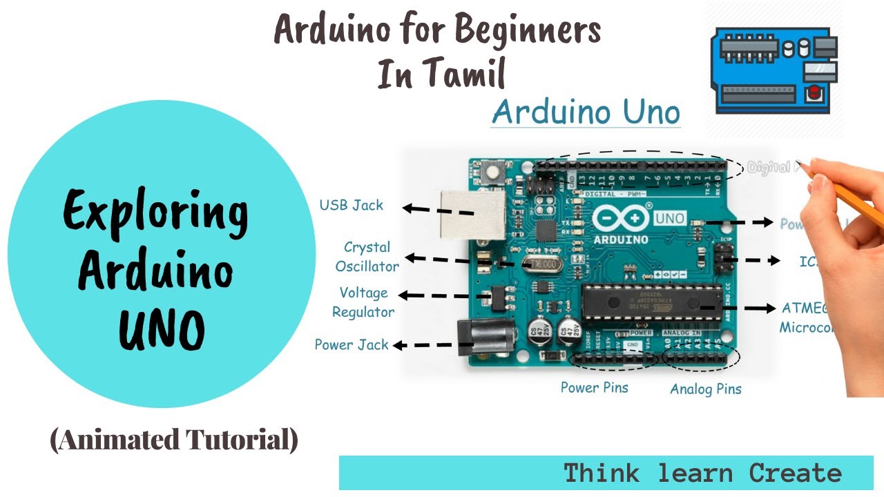 தமிழ் | Exploring Arduino UNO board | Tutorial (Lecture) 3:  Arduino in Tamil | Lost Tech Tamil