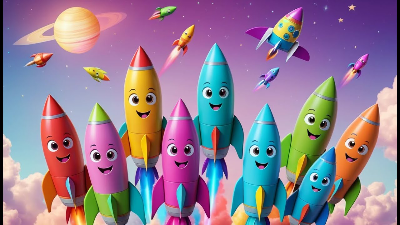Zehn kleine Spielzeugraketen: Vroom Vroom | Weltraumlied & Zählen von 1 bis 10