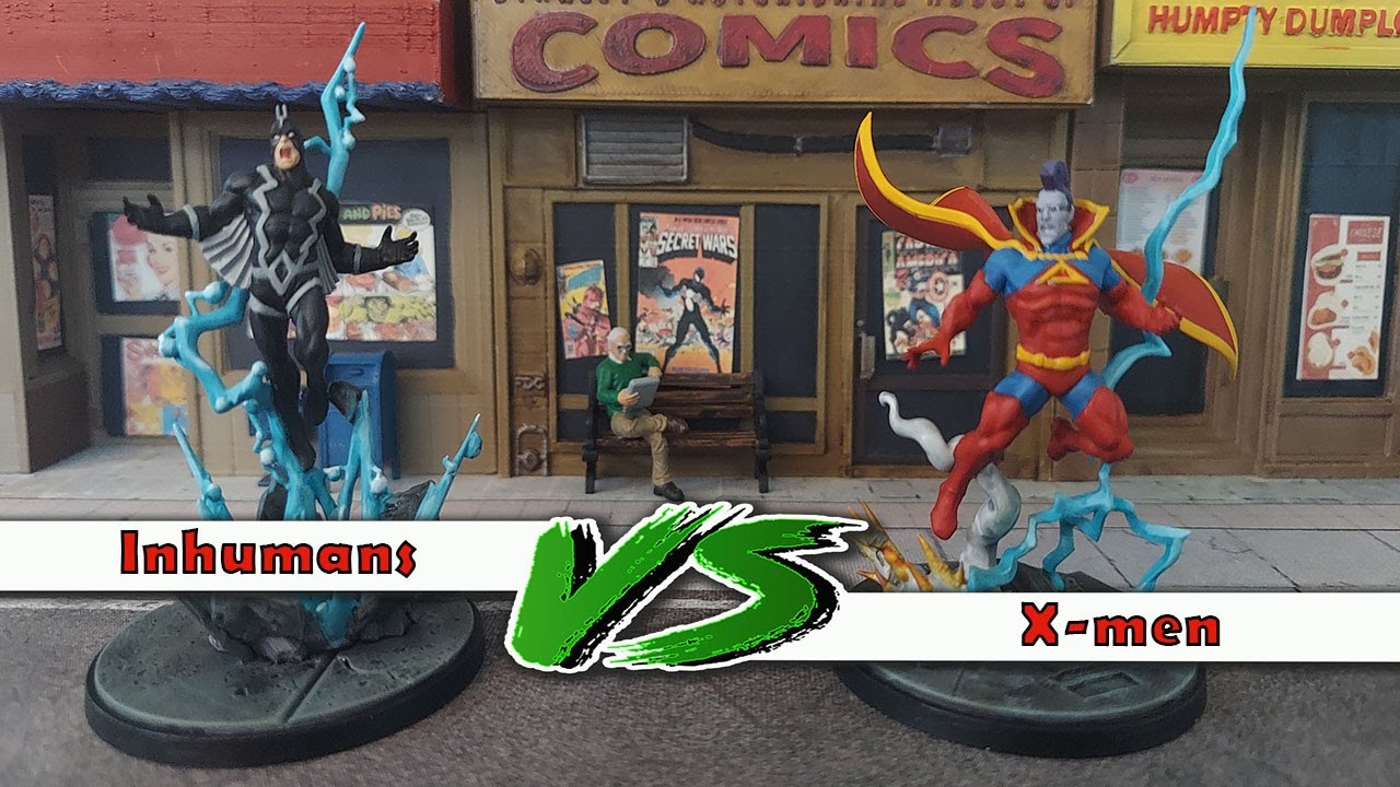 X-men v Inhumans - ***New Character***  Marvel Crisis Protocol Battle Report ep 72