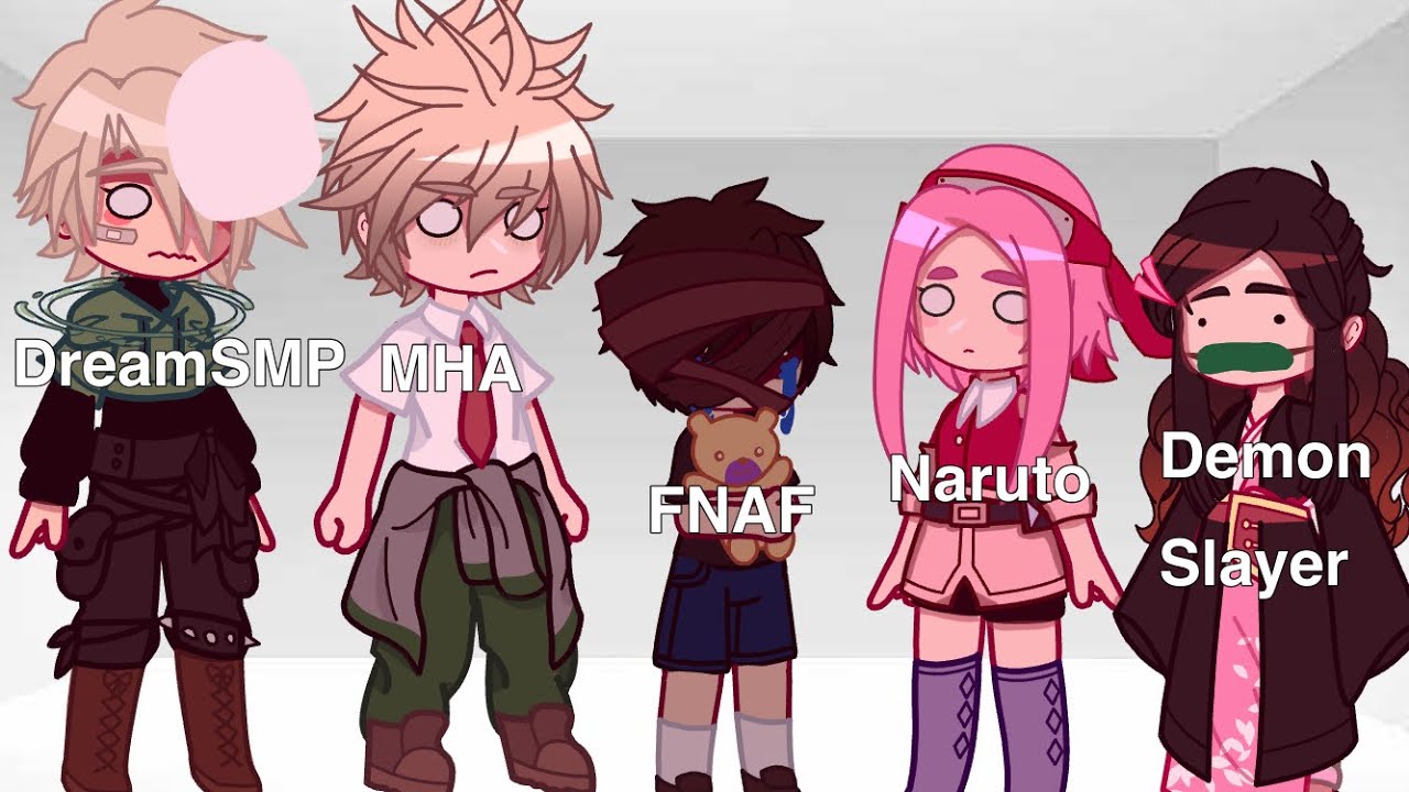 / Fandoms stuck in a room / Ft.dsmp,MHA,DemonS,FNAF,Naruto / short vid /