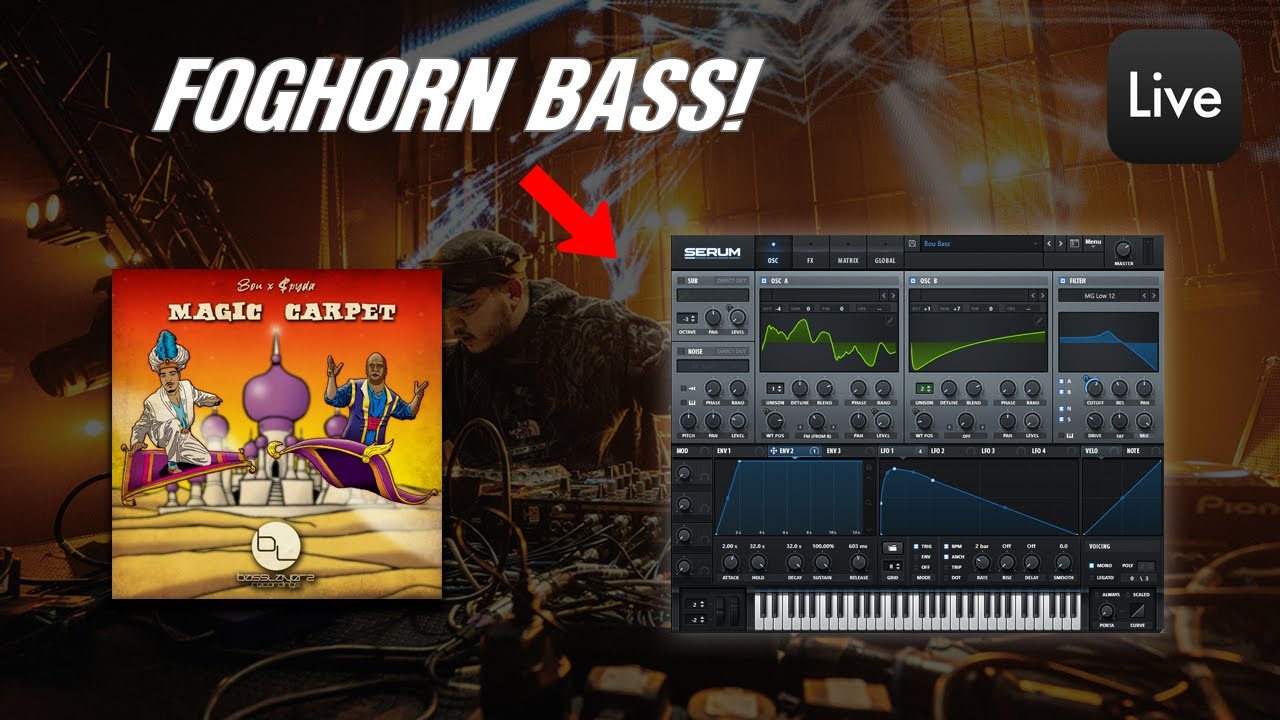 BOU DNB TUTORIAL - HOW TO MAKE A FOGHORN LIKE BOU IN SERUM! (SERUM PRESET)