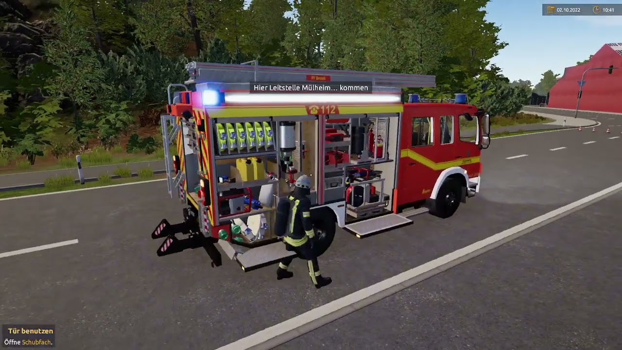 Die Feuerwehr Simulation 2 Notruf 112   Freiwillige Feuerwehr Kleinfl&auml;chenbrand nach Grillunfall
