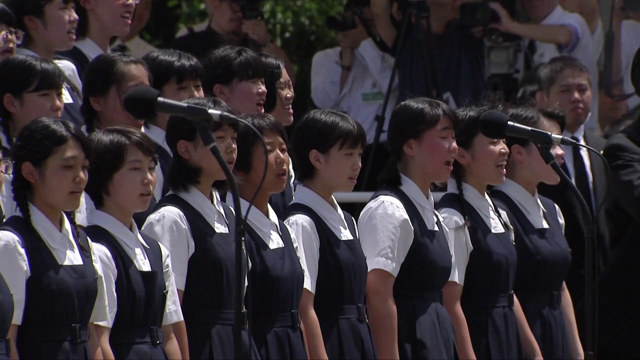 被爆73周年長崎原爆犠牲者慰霊平和祈念式典  合唱 千羽鶴（2018年8月9日）（長崎市）