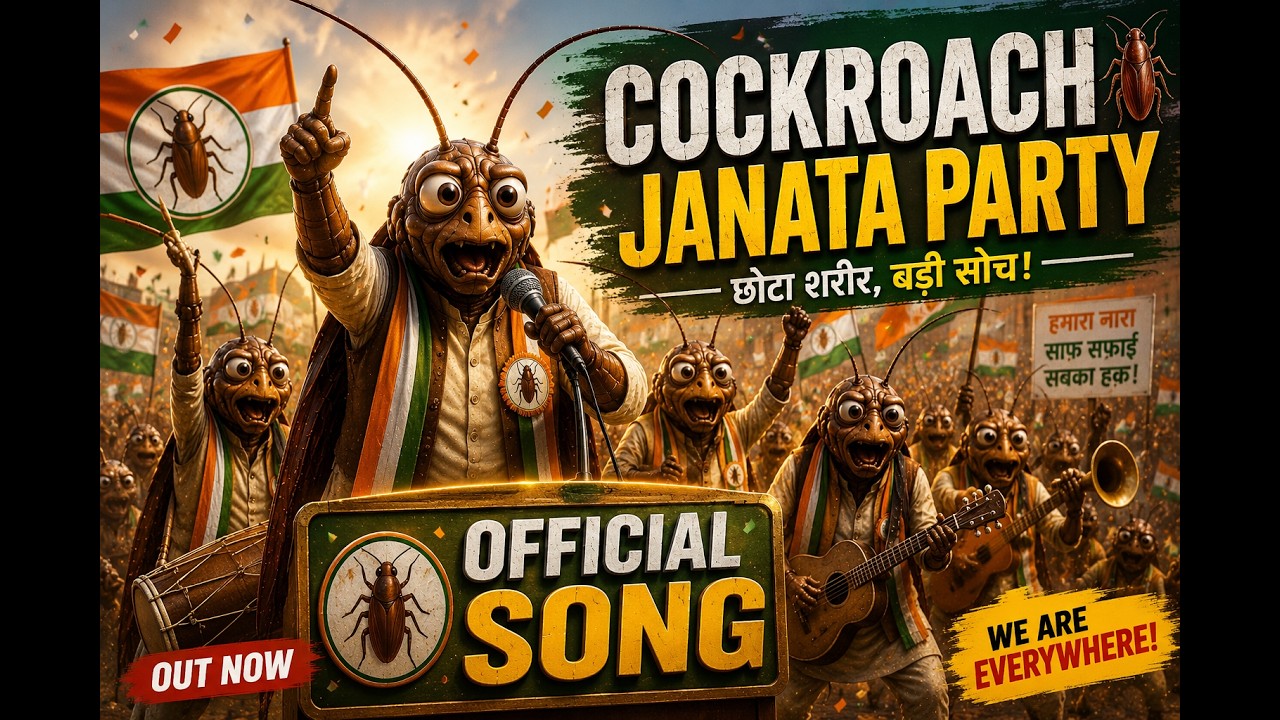 COCKROACH JANATA PARTY Official Song 🪳 | Youth Anthem of India 🇮🇳 #CJP #CockroachJanataParty #india