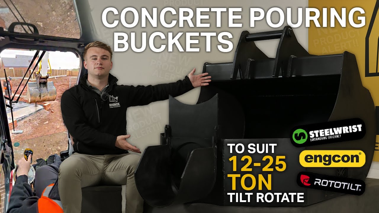 S60 & S70 Tilt-Rotate Concrete Pouring Buckets - suits Engcon, Rototilt & Steelwrist