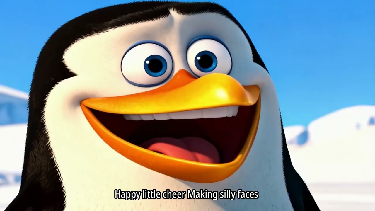 Penguin Sliding in the Snow 🐧❄️ | Fun Kids Dance Song Short
