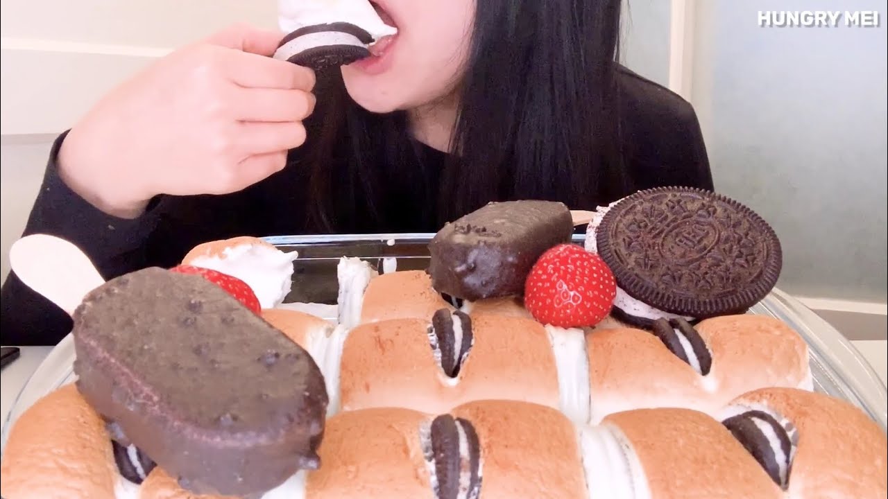 [MUKBANG] MARSHMALLOWS ~ OREO COOKIES & ICE CREAM
