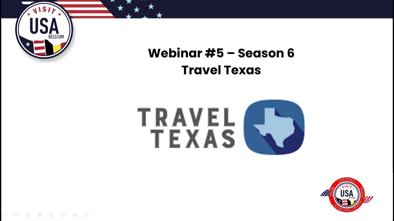 Visit USA Belgium Webinar S6E5: Travel Texas