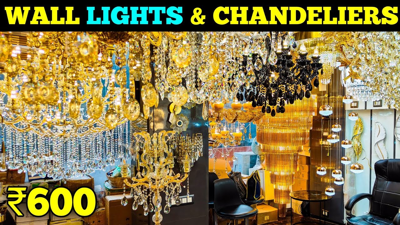 Wall Lights and Chandeliers of 2025 on Exclusive Sale in Cheapest Lights Market in Delhi | Decor